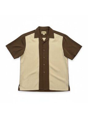 Men's Bowling Shirt, Medium, Paridise Cove, 100% silk